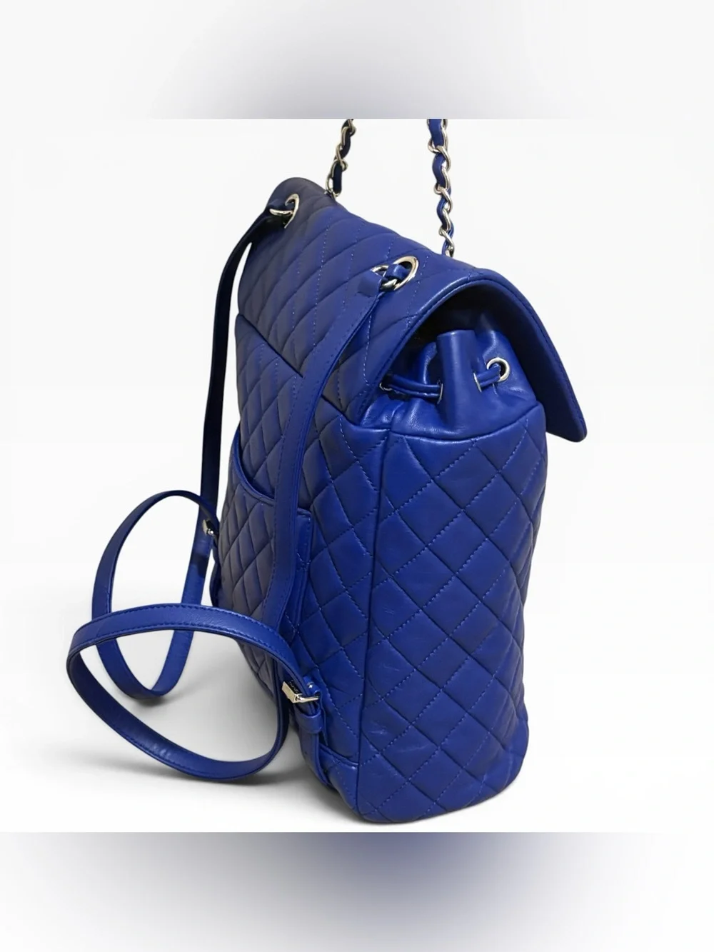 CHANEL Urban Spirit Large Backpack Royal Blue Quilted Lambskin 22 Series